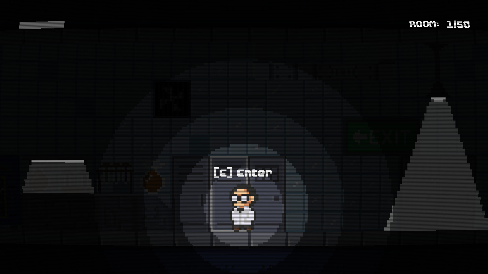 Labophobia key art: a dark laboratory corridor