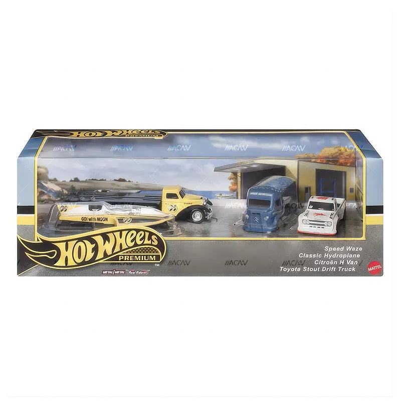 Hot Wheels Premium 2024 Vintage Race Team Diorama Box Set (HRT51
