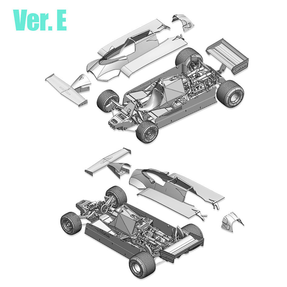 1/12 Model Factory Hiro MFH Ferrari 126 CK Full Detail Model Kit