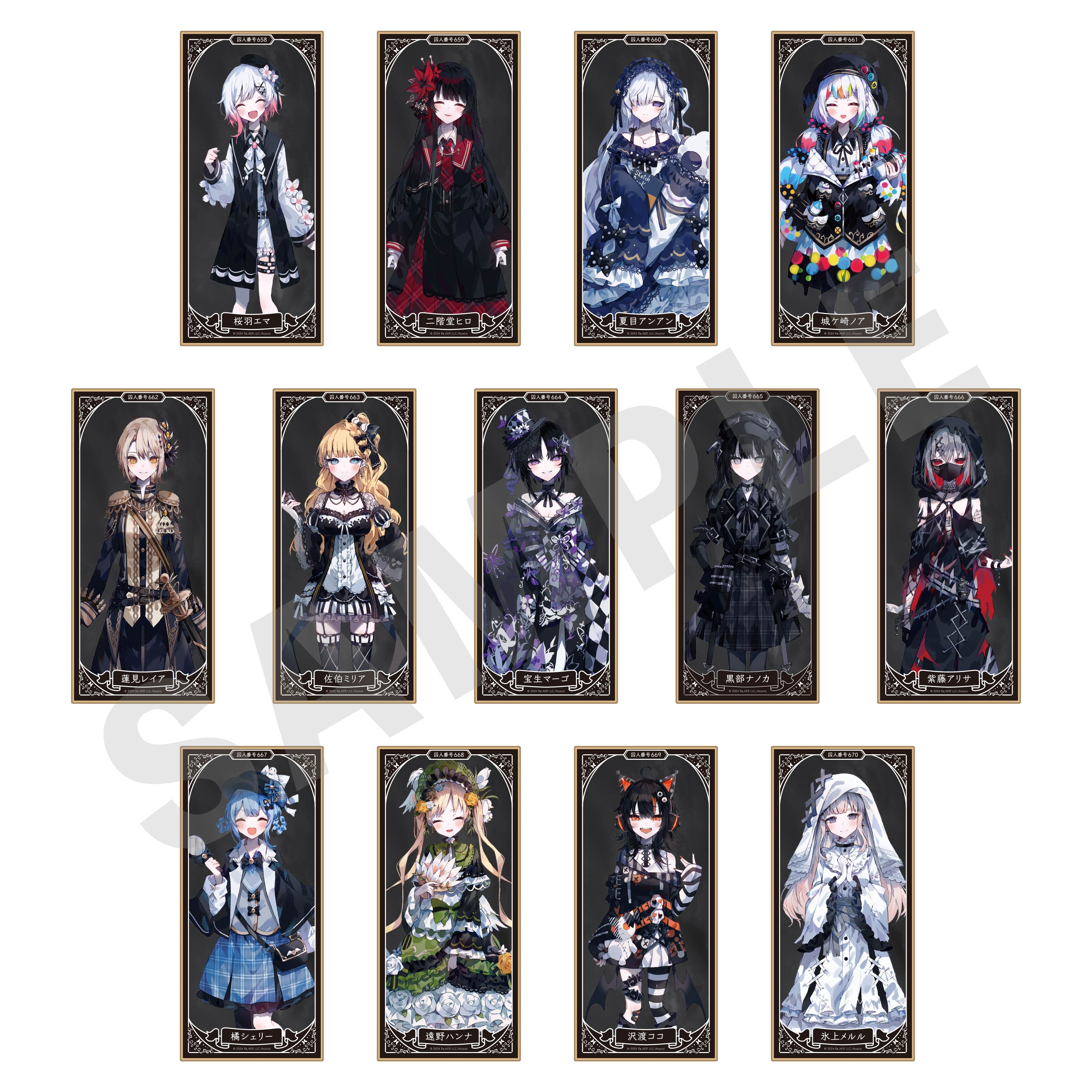 全種セット】「魔法少女ノ魔女裁判」トレーディングスタンド色紙（全13