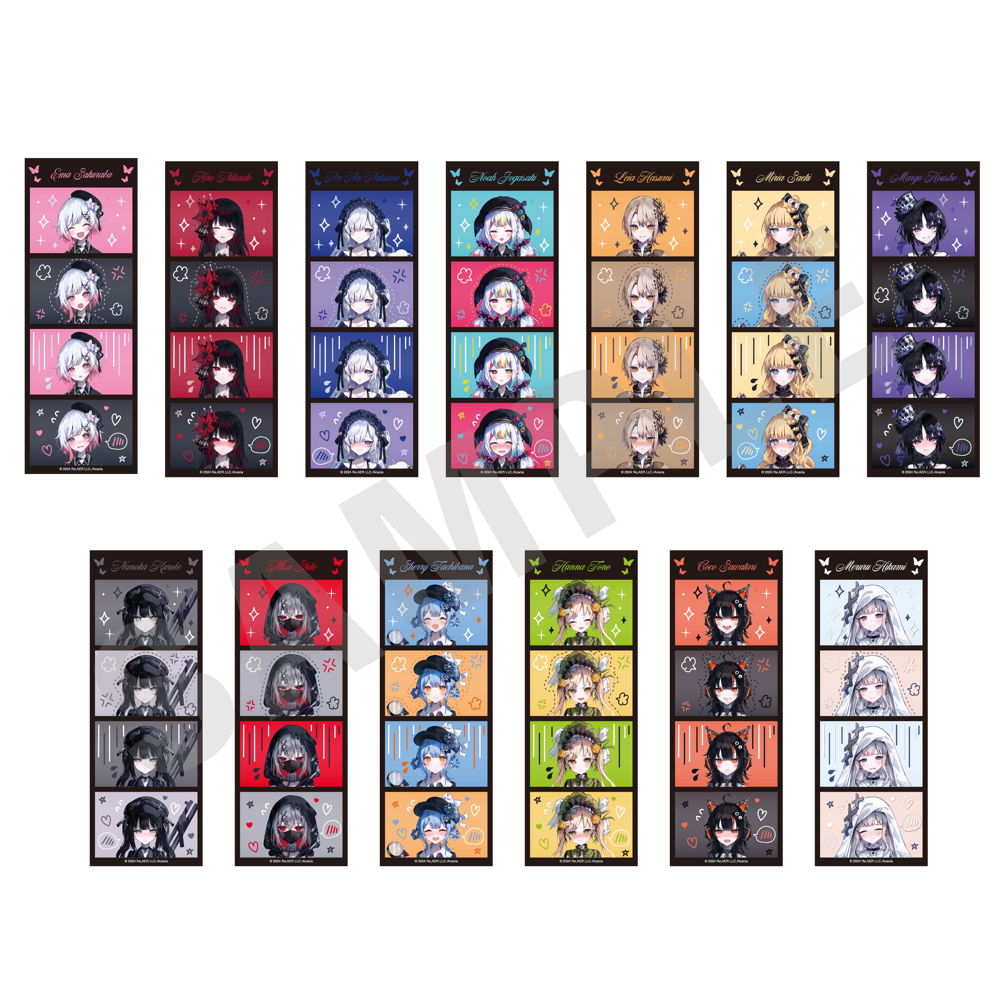 単品】「魔法少女ノ魔女裁判」トレーディング 喜怒哀楽風しおり（全13