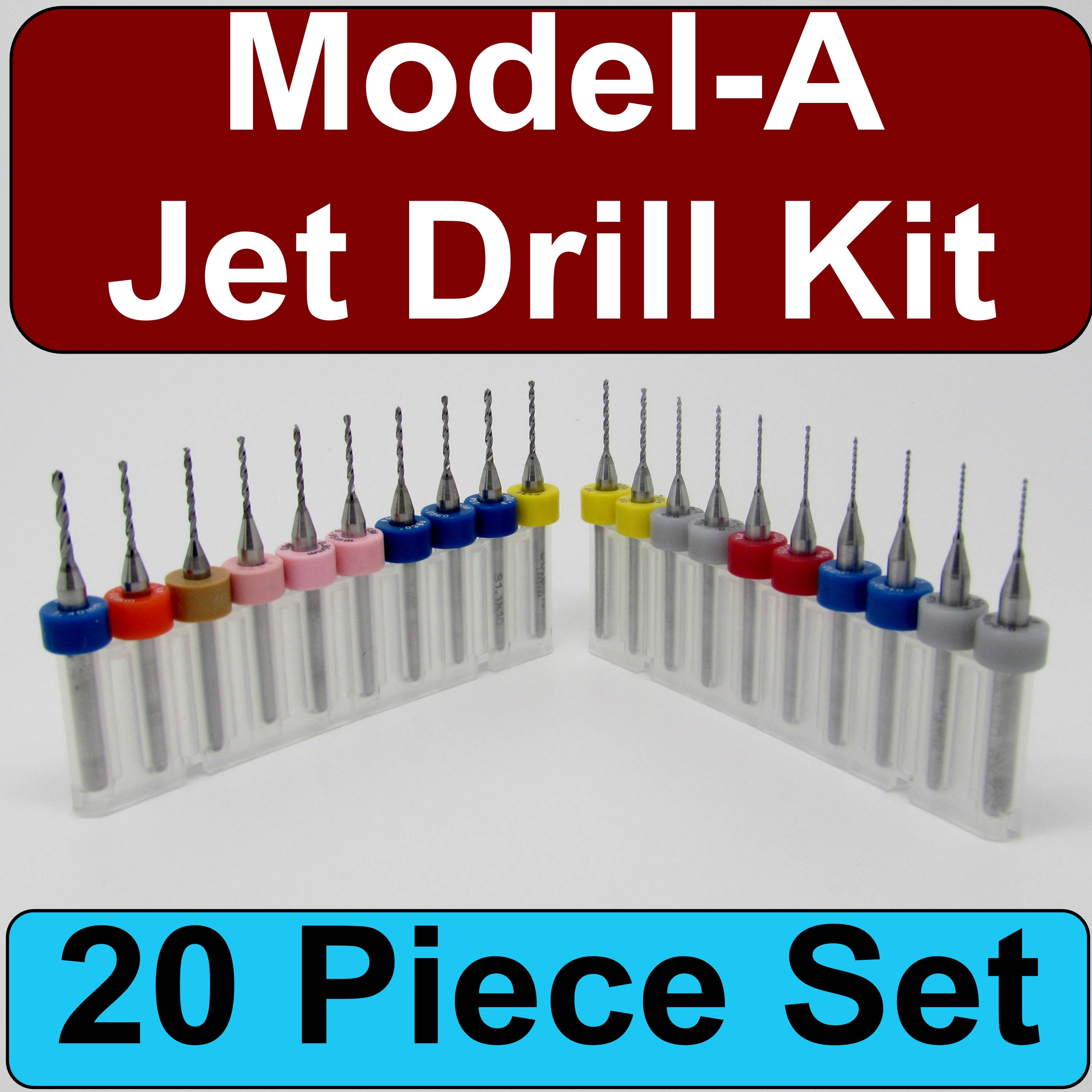 Carburetor Jet Tuning Carbide Drill Bit Set – 20-Piece, 1/8″ Shank