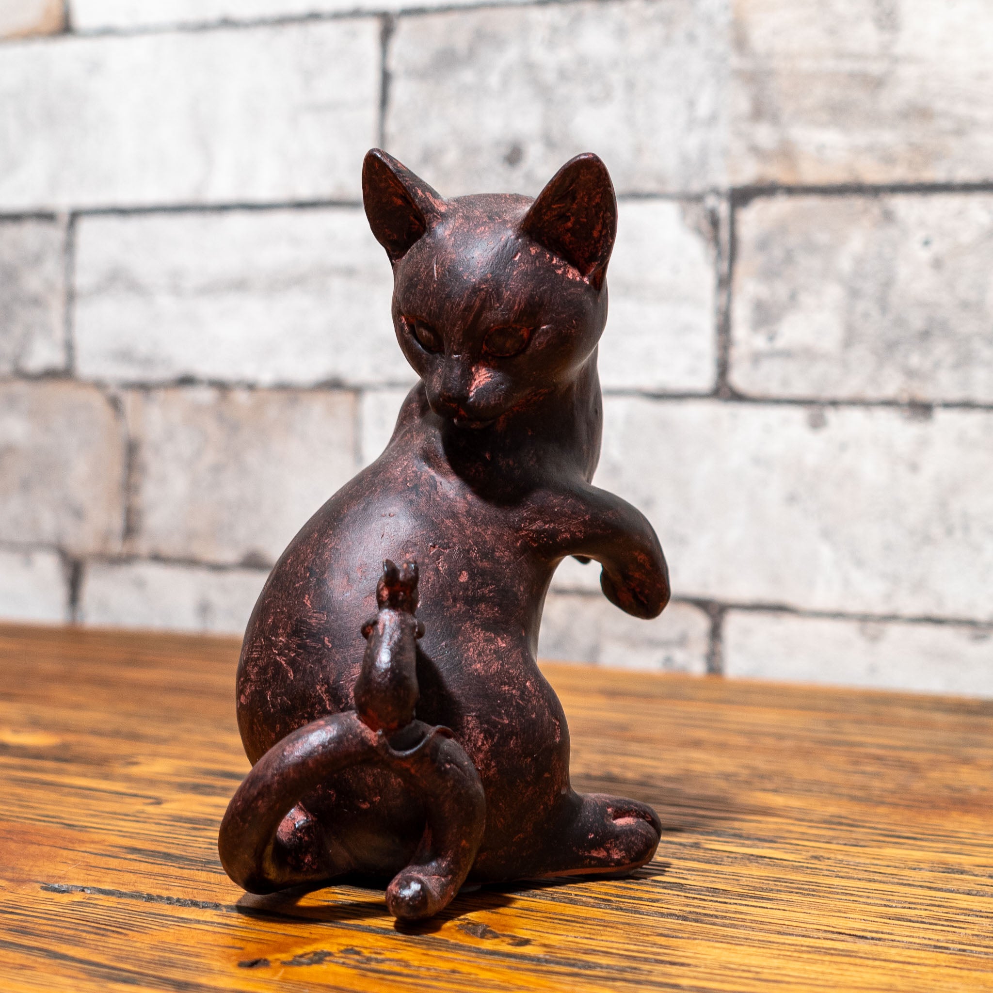 樹脂・レジン製 置物 Rust 猫ちゃん型 キャット&マウス - エステルノ
