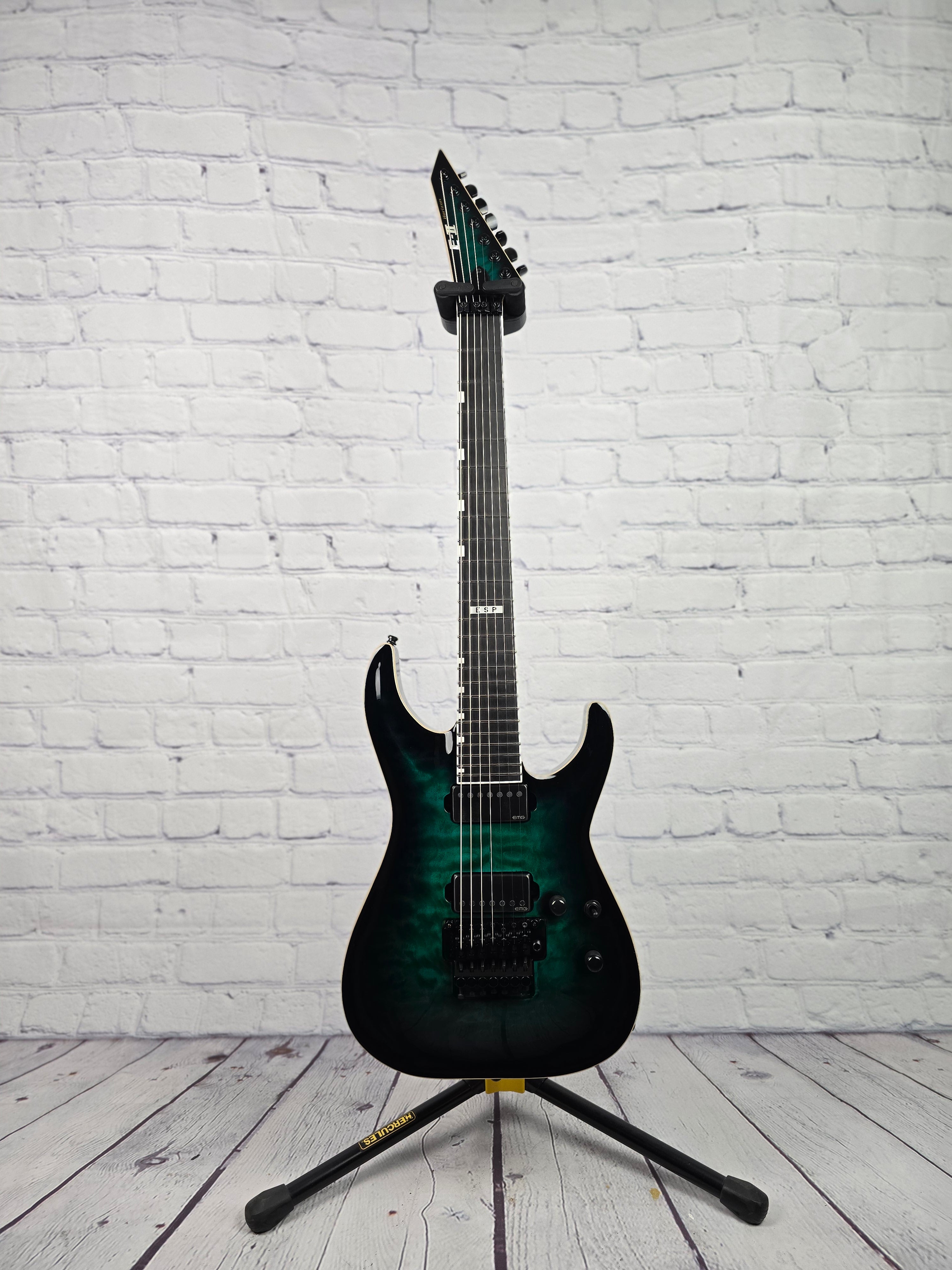 ESP E-II Horizon FR-7 7 String Electric Guitar Floyd Rose Black
