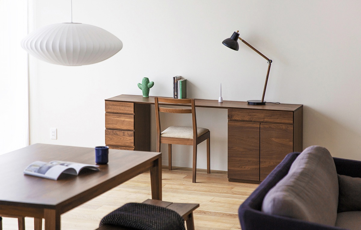 ASTER DESK SET10 240天板 + 30キャビネット (左開き) + 60チェスト +