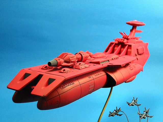 NONスケール デスラー戦闘空母 ～宇宙戦艦ヤマト～ を作ってみました