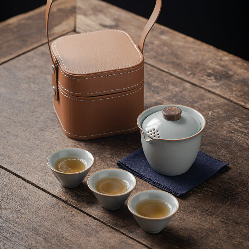 IwaiLoft 雨過天青 陶磁器 汝窯 青磁 宝瓶 茶器セット 茶杯 湯飲み 盃