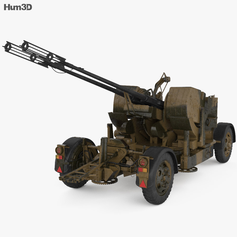35mm2連装高射機関砲 L-90 3Dモデル - ダウンロード 銃 on 3DModels.org