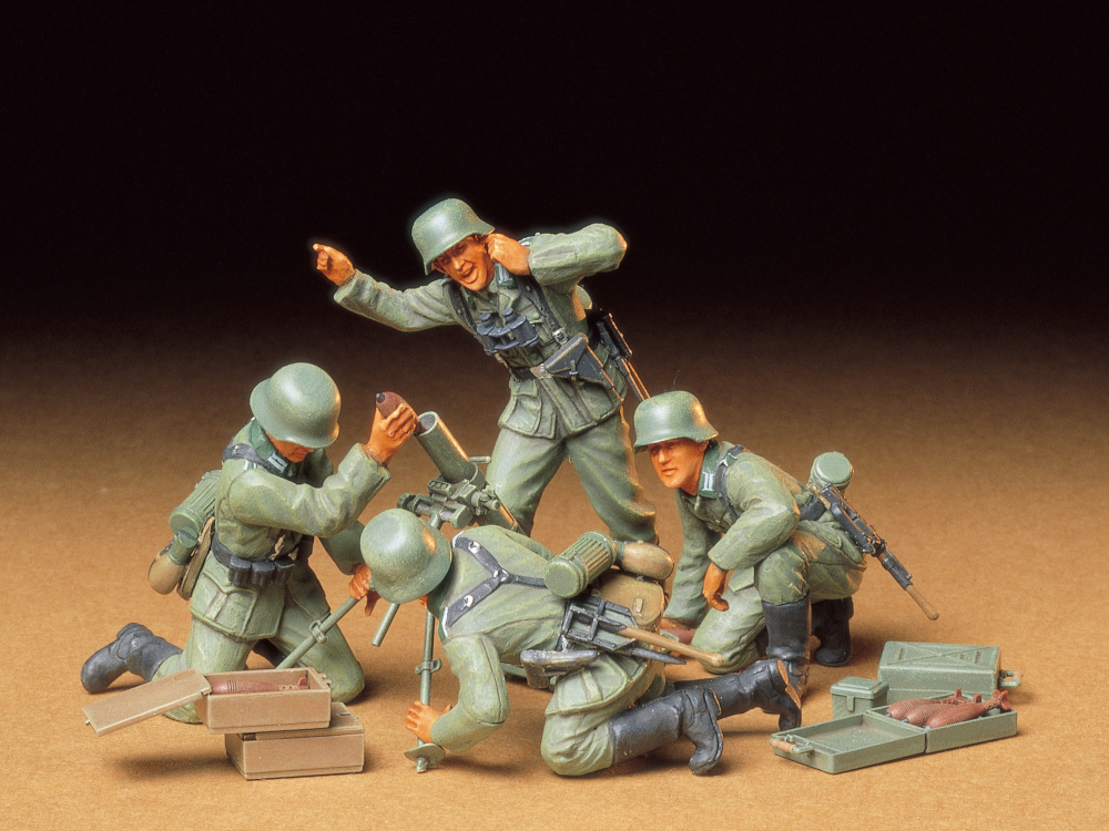 1/35 ドイツ歩兵 迫撃砲チームセット: スケールモデル｜TAMIYA SHOP