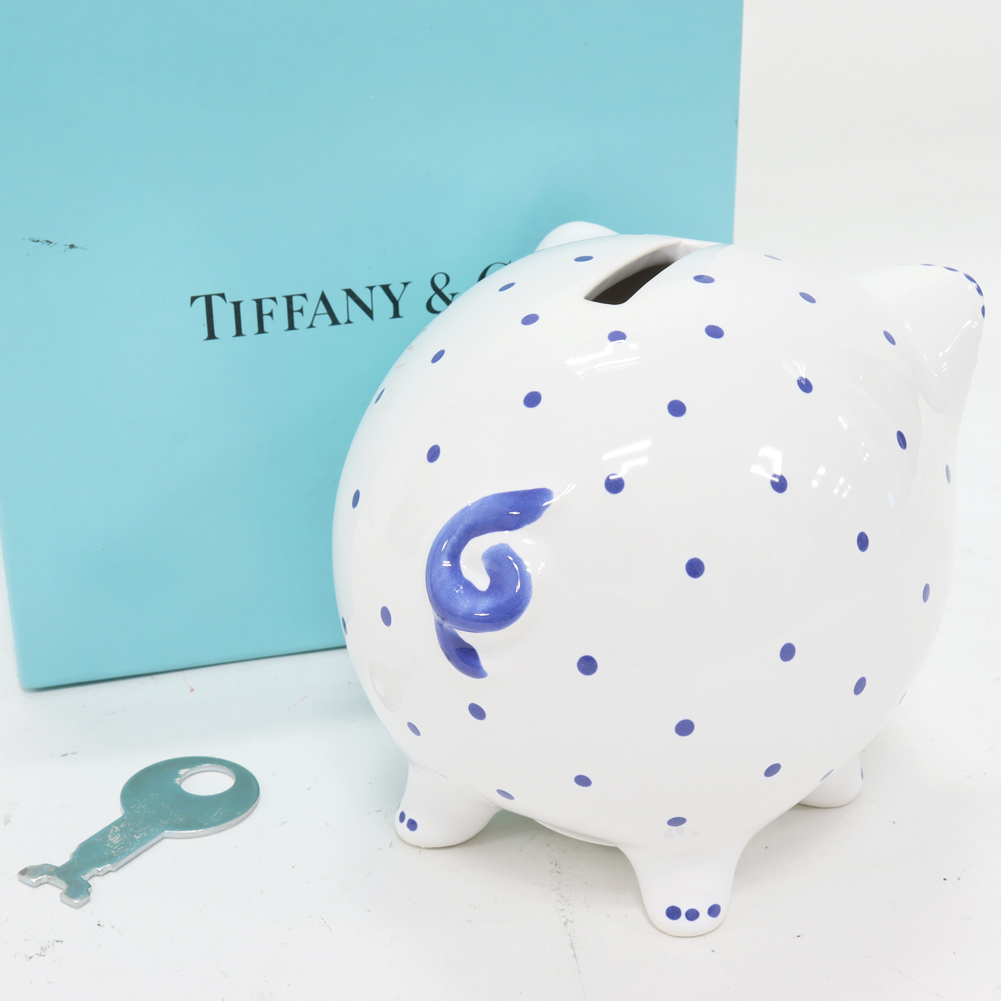 商品詳細｜Tiffany & Co.(ティファニー) 貯金箱 陶器 ホワイトxブルー