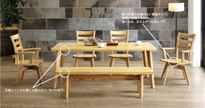 楽天市場】ダイニングテーブル 単品 幅200cm タモ材 セラウッド塗装