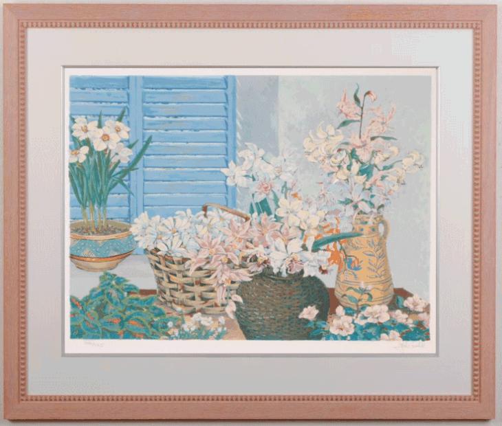 額装絵画 国連創立50周年記念版画 ジョン・ポーウェル 『平和への祈り』