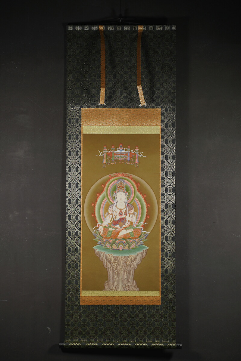 楽天市場】虚空蔵菩薩 仏画掛け軸（半切サイズ） : 仏像仏画チベット