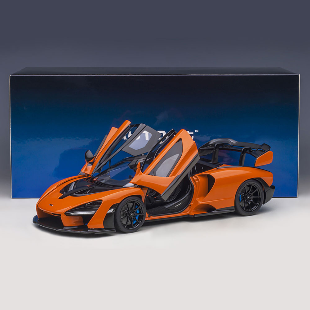 楽天市場】ミニカー 1/18 マクラーレン セナ オレンジ McLaren SENNA