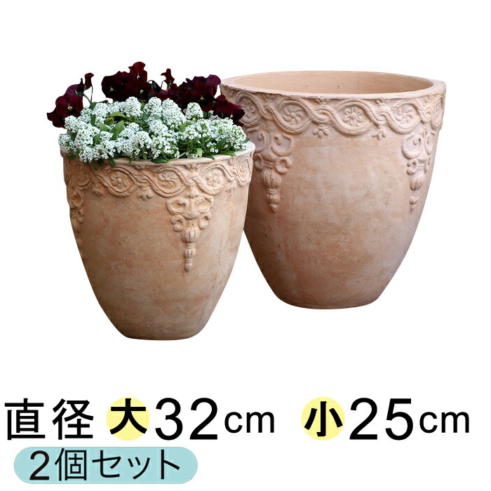 楽天市場】【楽天ランキング受賞】 訳あり 模様入り 植木鉢 丸深型