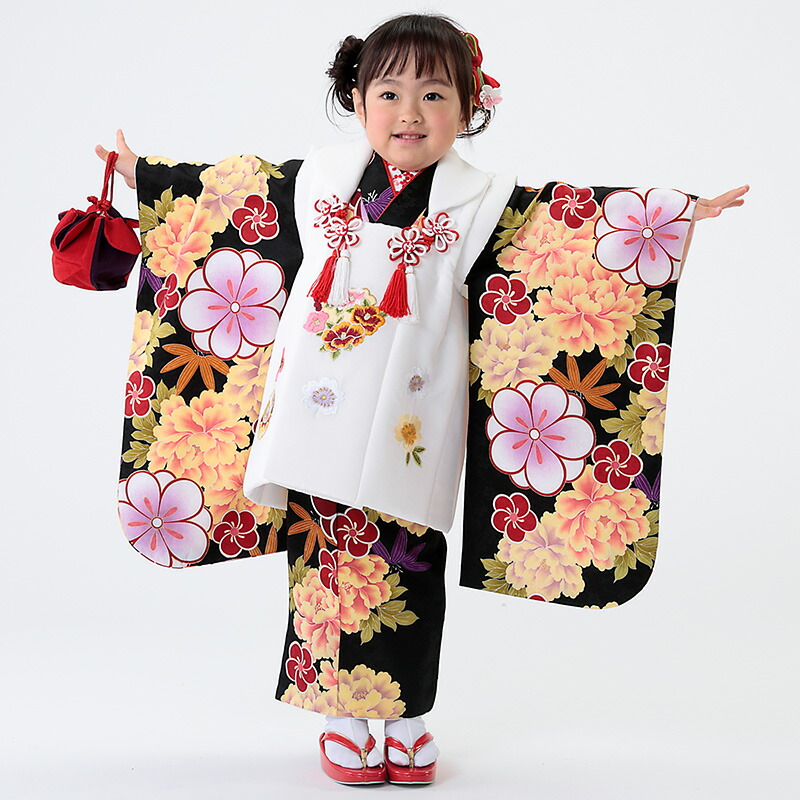 楽天市場】七五三 着物 3歳 被布セット 女の子7点フルセット 着付け
