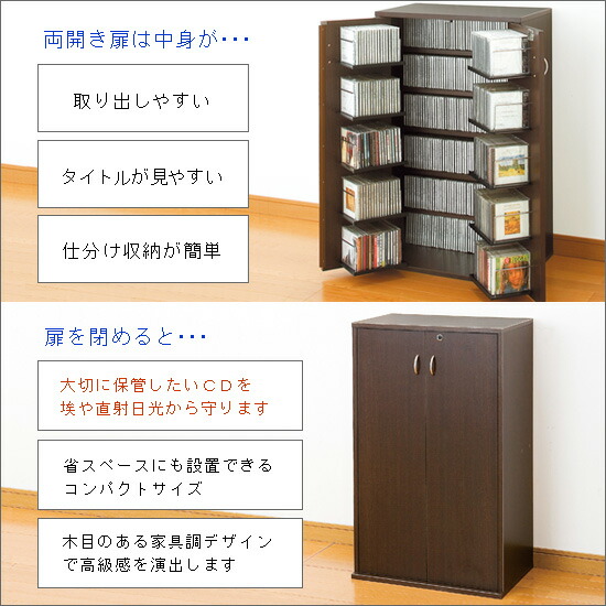 楽天市場】【4月下旬出荷予定】安心の日本製 国産 鍵付きCD収納 CD