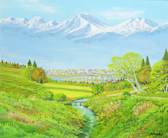 42.「山麓の農家」髙橋一善 油絵 42.「山麓の農家」髙橋一善 油絵 42