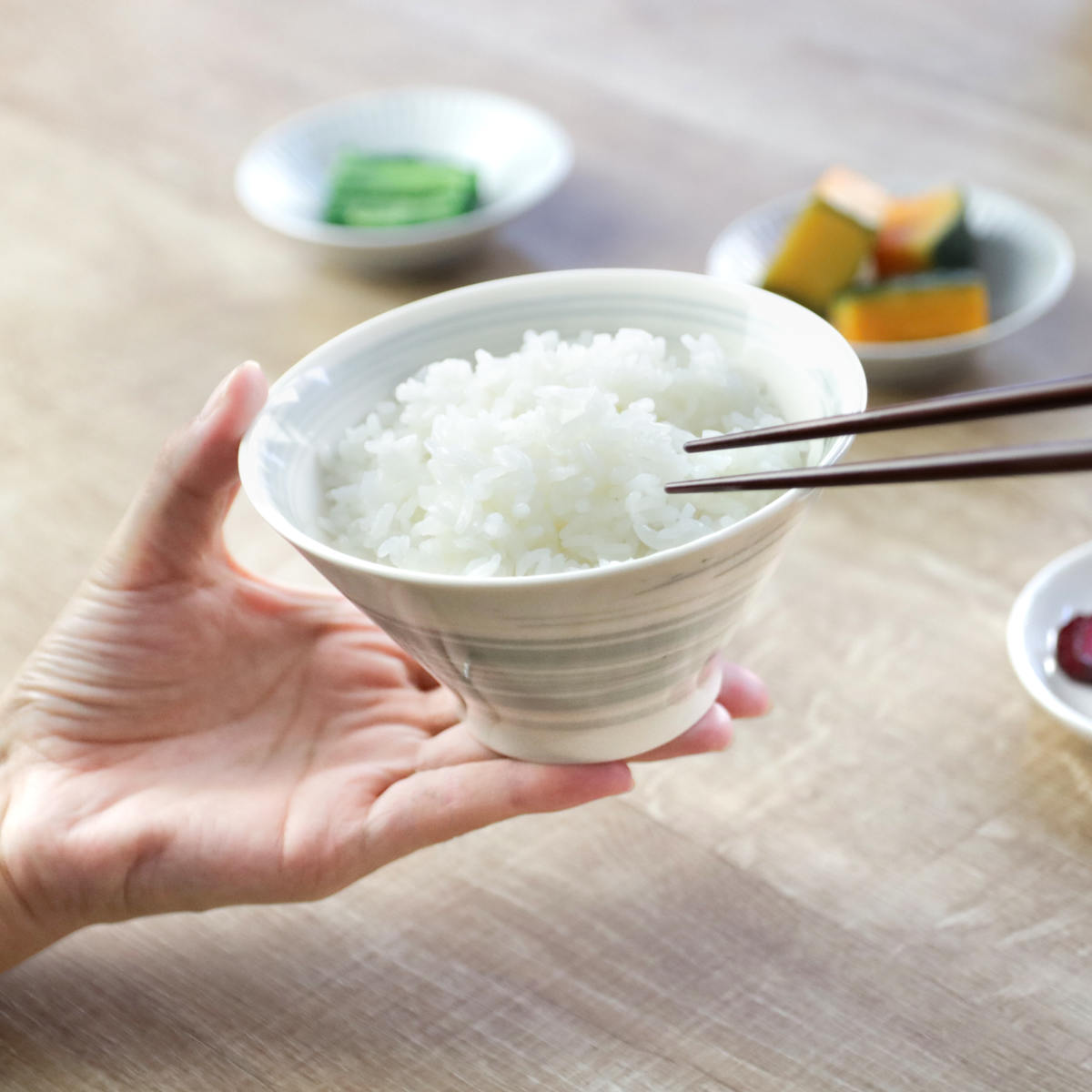 楽天市場】茶碗 箸 箸置き ペアセット スピラル 磁器 木製 （ 食洗機