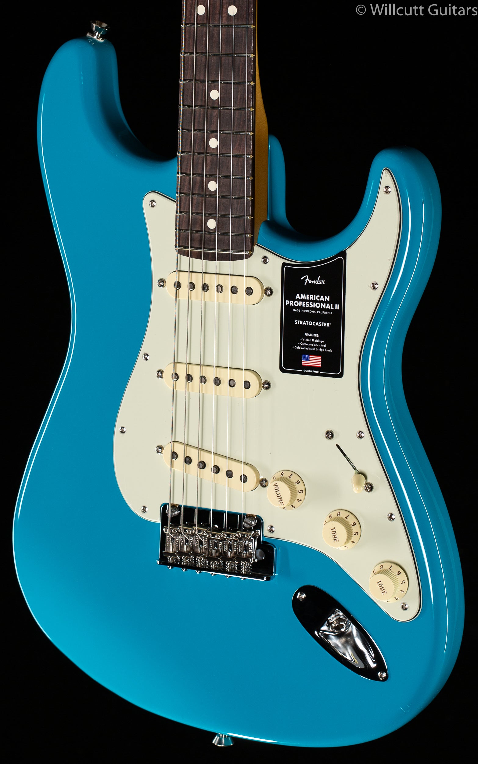 Fender American Professional II Stratocaster Miami Blue Rosewood