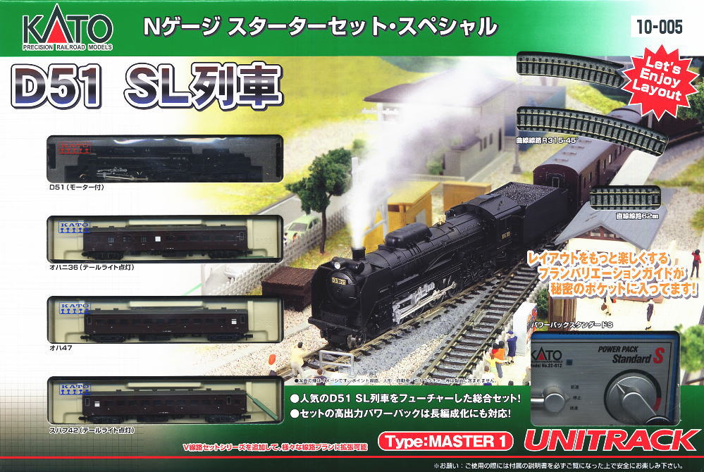 Nゲージ スターターセット・スペシャル D51 SL列車 (基本・4両セット＋