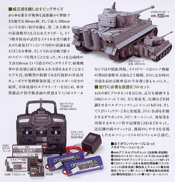 ドイツ重戦車タイガーI初期生産型 フルオペレーションセット (ラジコン