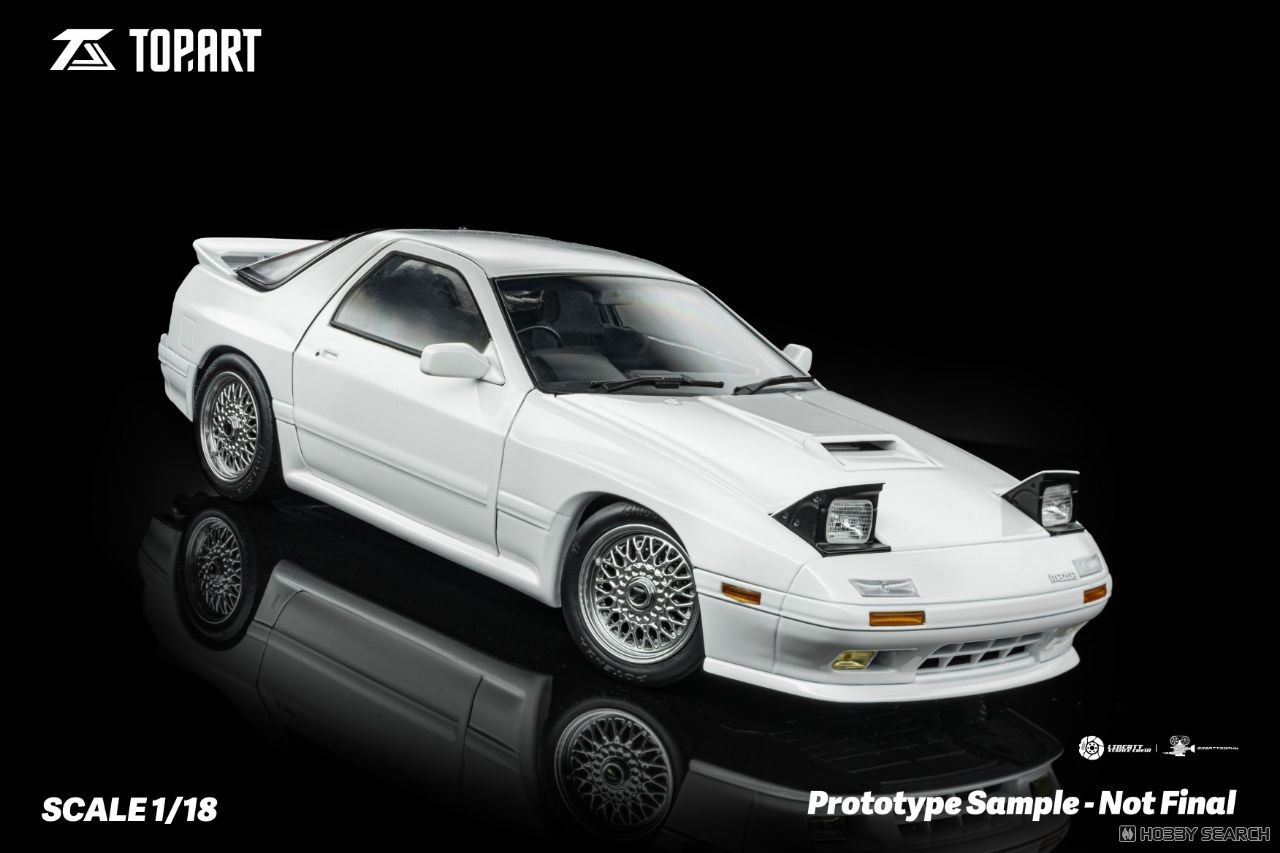 マツダ RX-7 FC3S 1989 ホワイト Silver Wheel (ミニカー) - ホビー