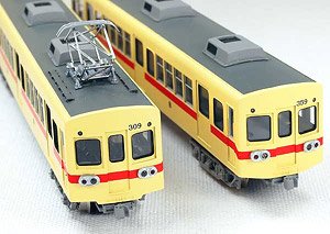 西鉄 300形 宮地岳タイプ 貫通編成 / 更新冷改 2輌車体キット (2両