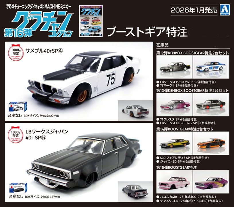 グラチャン16弾 サメブル4Dr SP(4) BoostGear 特注カラー(台座なし箱