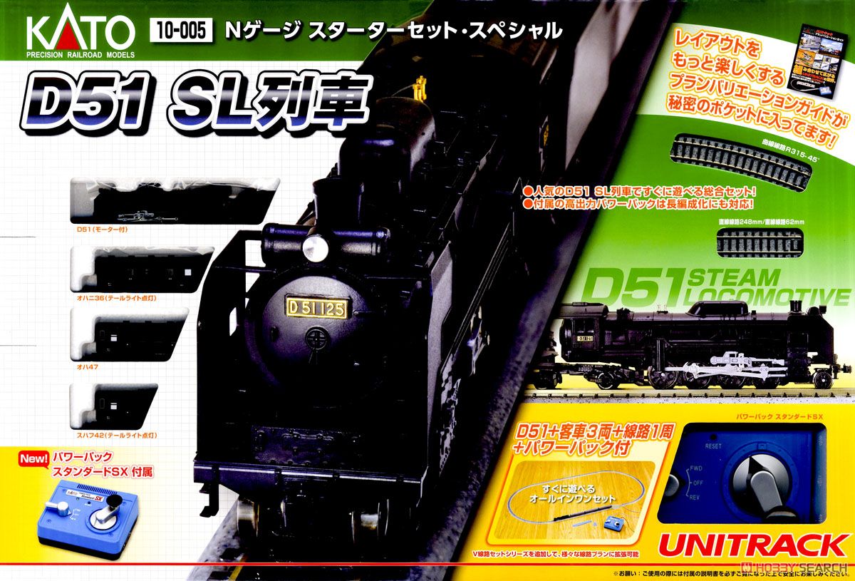 Nゲージ スターターセット・スペシャル D51 SL列車 (基本・4両セット＋