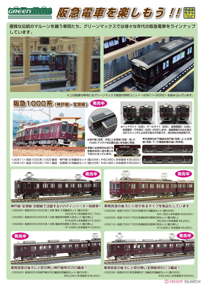 阪急 8000/8300系 1次車 基本4輛編成セット (動力付き) (基本・4両