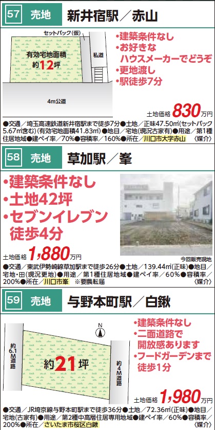 不動産広告チラシ | さいたま市、川口市、蕨市の不動産のことならCH