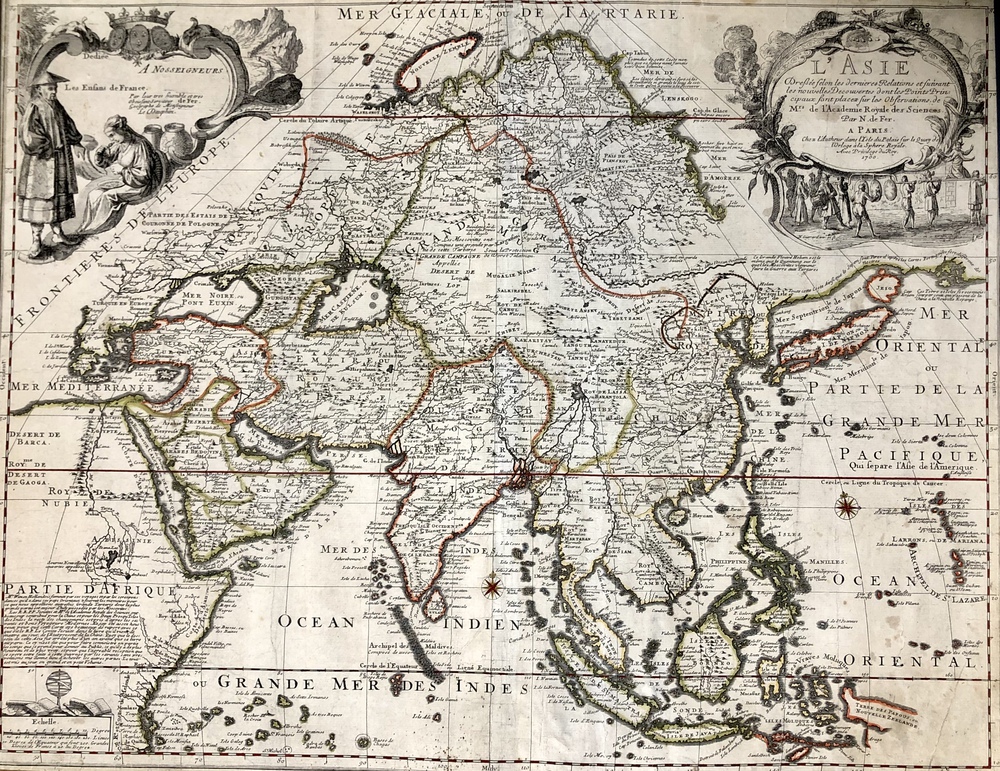 王立アカデミーによって精査された最新の発見に基づくアジア地図
