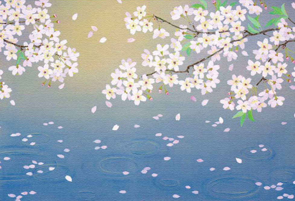 野地美樹子 絵画(版画/アーカイバル) 桜舞う 5901|アート＆フレーム|絵