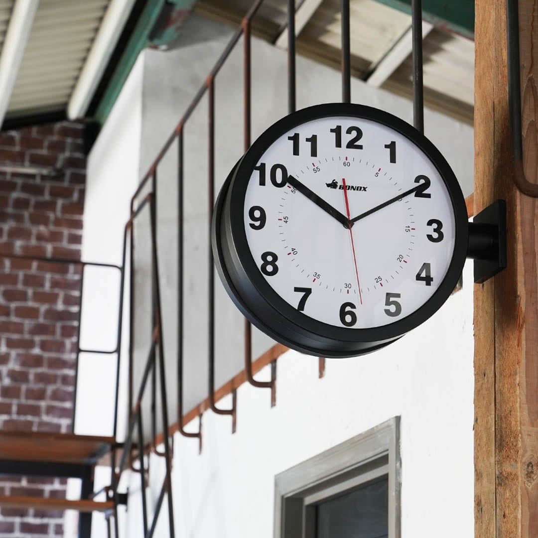 DULTON ONLINE SHOP | DOUBLE FACE WALL CLOCK BLACK(BLACK