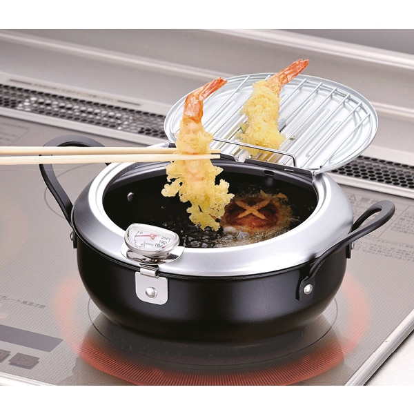 燕三条 鉄製蓋付天ぷら鍋(20cm): キッチン／はぴねすくらぶ