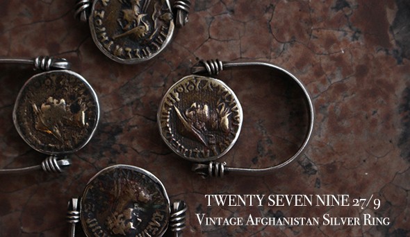 TWENTY SEVEN NINE 27/9】Vintage Afghanistan Silver Ring.非常に希少