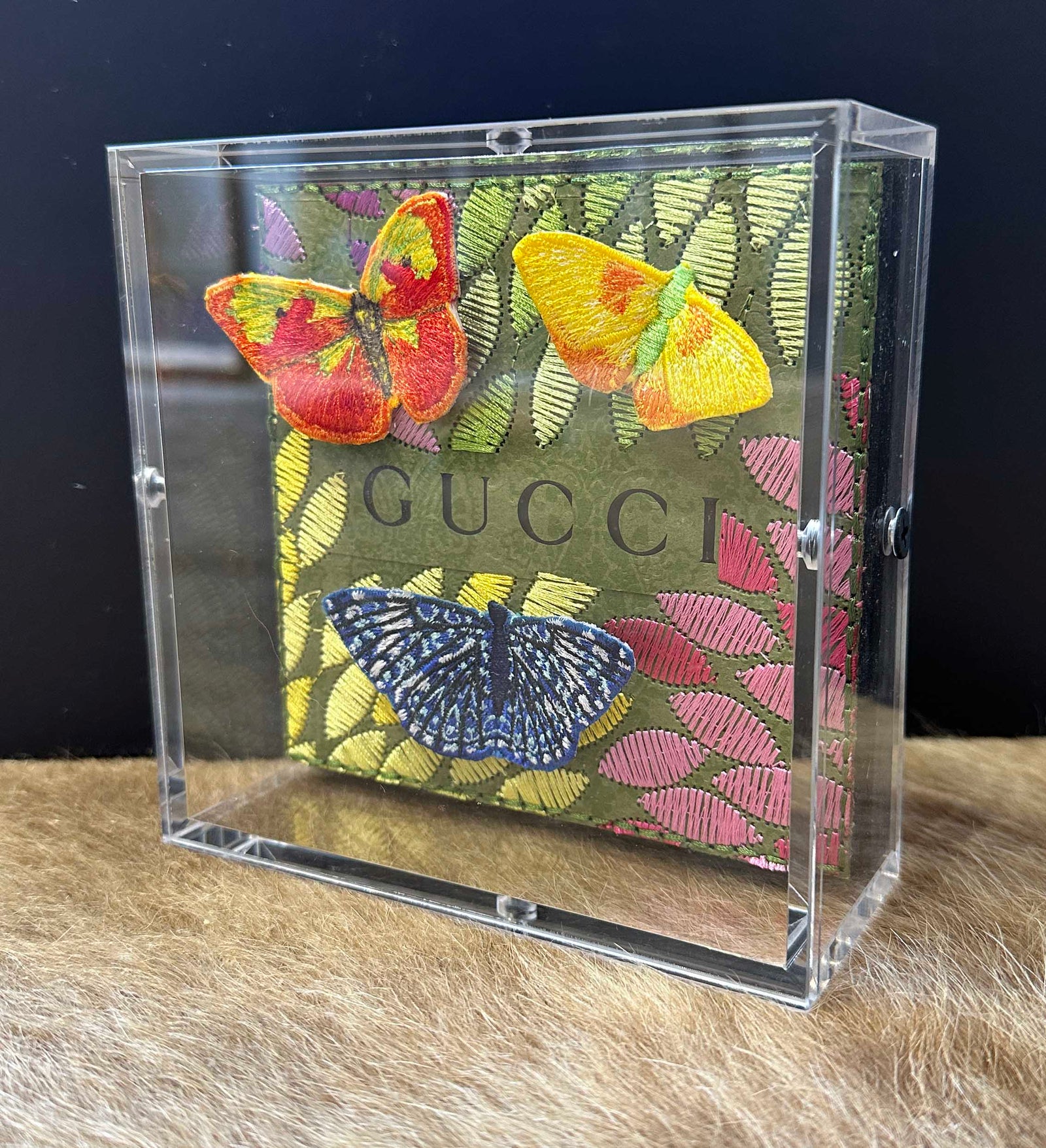Stephen Wilson Art - Gucci Floral Petals - Up-Cycled Luxury Art
