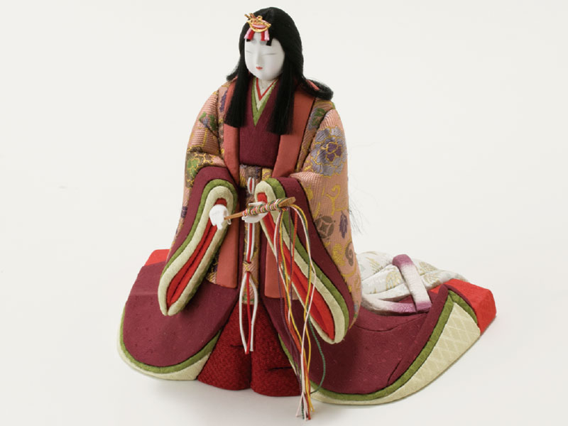 8700木目込人形 折原粋玉作 紫野立雛 | 木目込み人形 | 小木人形