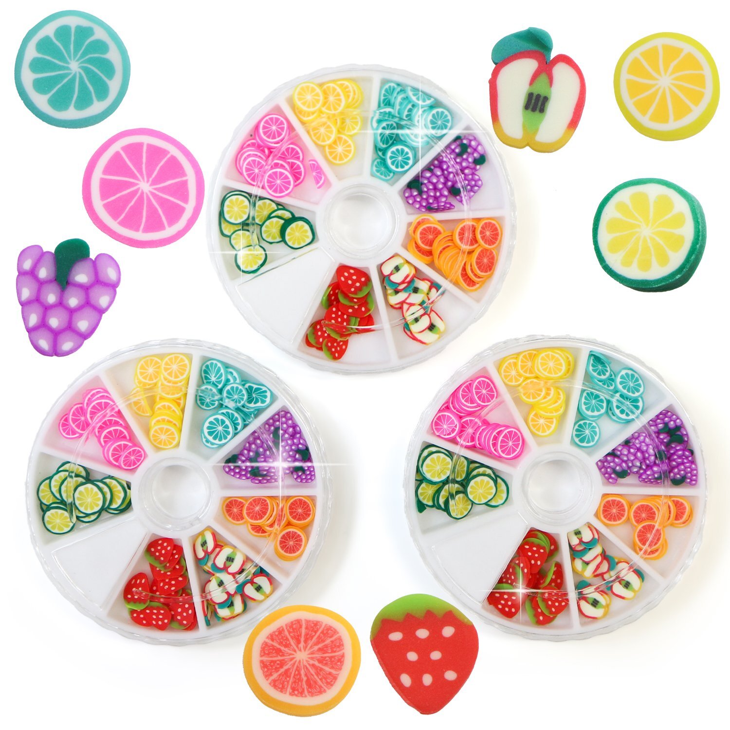 デコパーツ フルーツ ネイルパーツ【3セット入り】果物 スライスパーツ