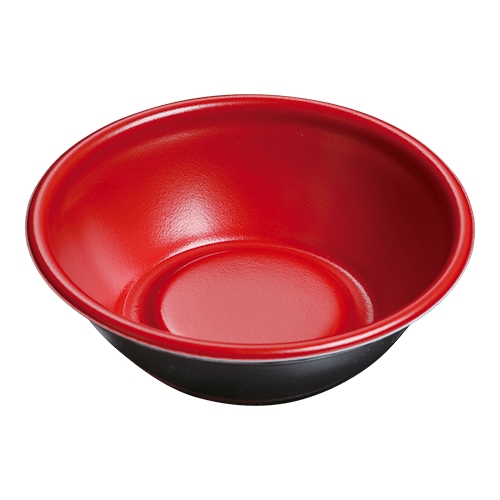 どんぶり170 本体耐熱 赤黒浅型 - KP PLATEC