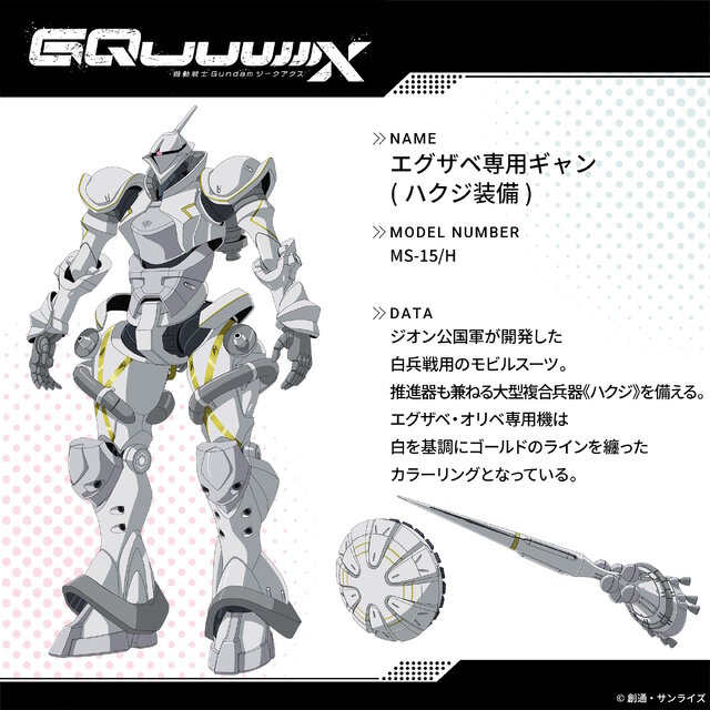 新登場の「ギャン」はエグザベ専用機からカラーリング一転！「ガンダム
