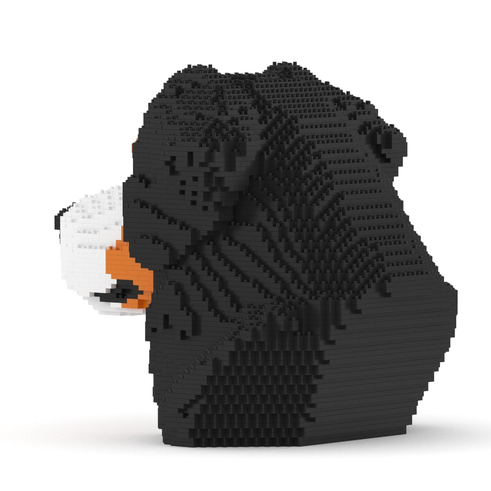 Bernese Mountain Dog Bust 01S - JEKCA | Plastic Building Blocks