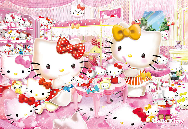 激レア！ハローキティ☆ジグソーパズル1000ピース☆ブルー蝶 日本限定