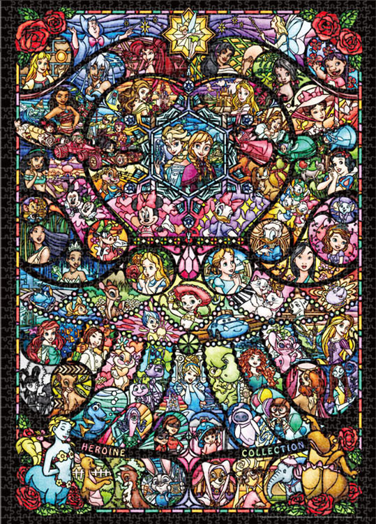 TEN-D2000-636 ディズニー ヒロインコレクションステンドグラス
