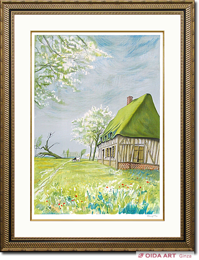 藤田嗣治 ノルマンディ(サイン付) | 絵画など美術品の販売と買取