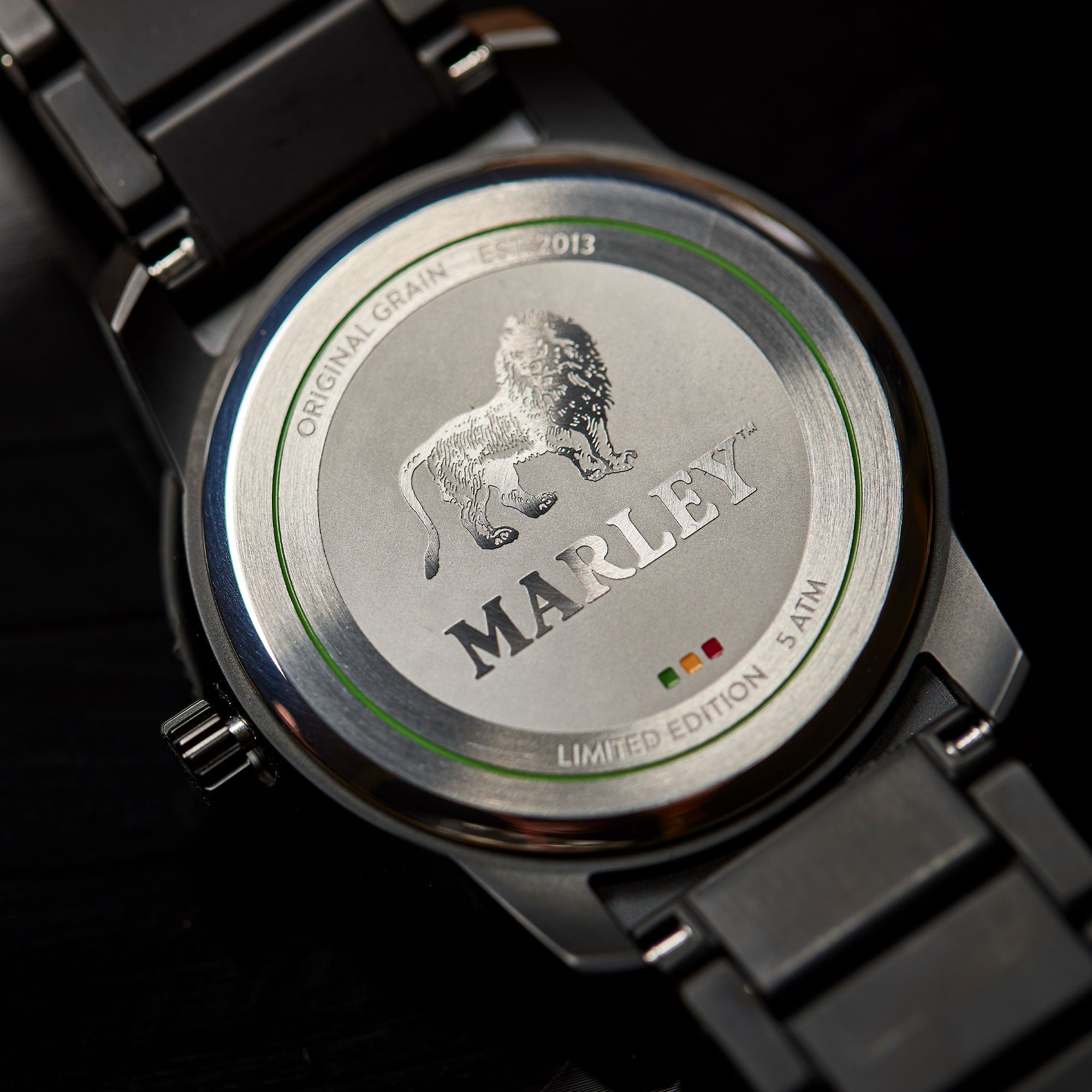 Bob Marley One Love Palm Wood Black Barrel 46mm | Original Grain