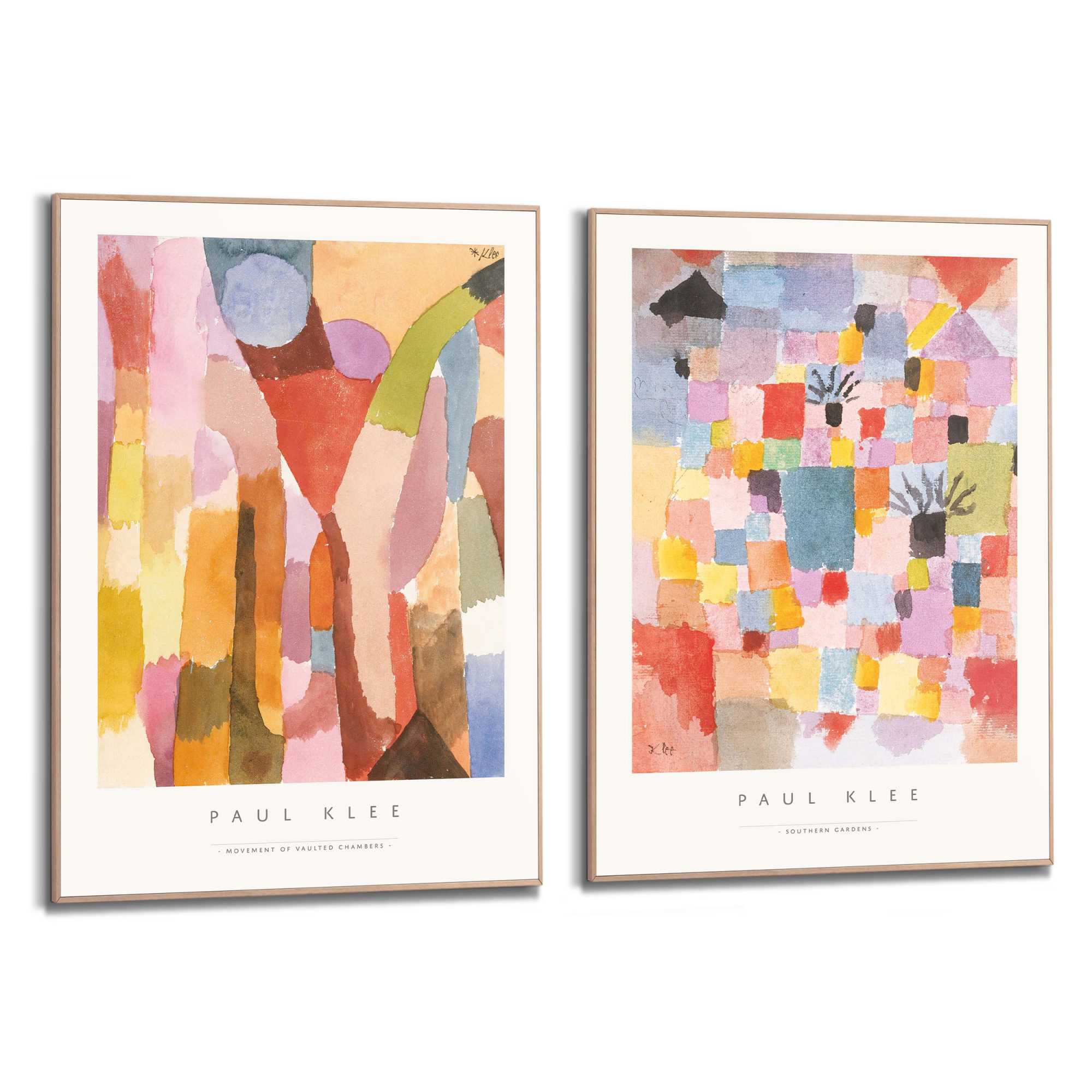Framed in Wood Paul Klee - set II 70x50 – Orangewallz