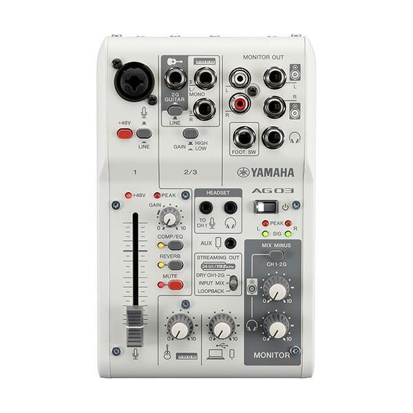 YAMAHA ミキサー AG03MK2 W(白) + コンデンサーマイクMPM1000 配信