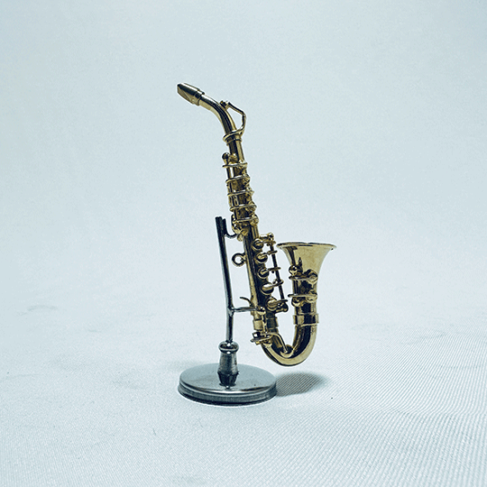 ミニチュア楽器 管楽器 (1/12サイズ) アルトサックス: 管楽器｜三木